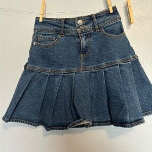 Wild Fable pleated denim mini skirt